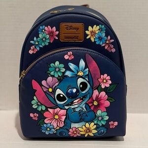 Loungefly Disney NWT Stitch Flowers Mini Backpack